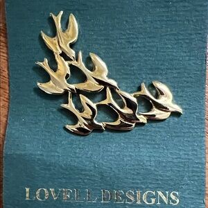 Gold Bird Brooch by Lovell Designs Ken Kantro